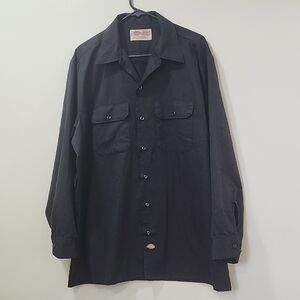Dickies Vtg Black Button-Up Shirt
